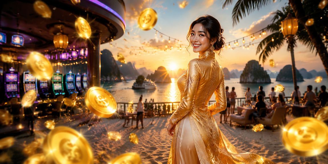 Không khí giải trí bên vịnh Hạ Long với trang phục áo dài truyền thống